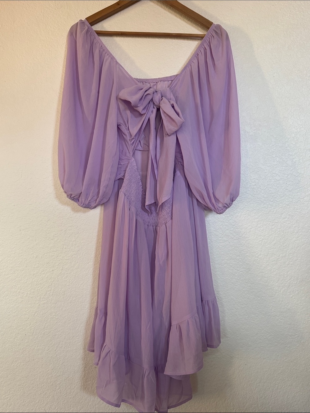 Lilac Ruffle Midi Dress - Picture 2 of 6